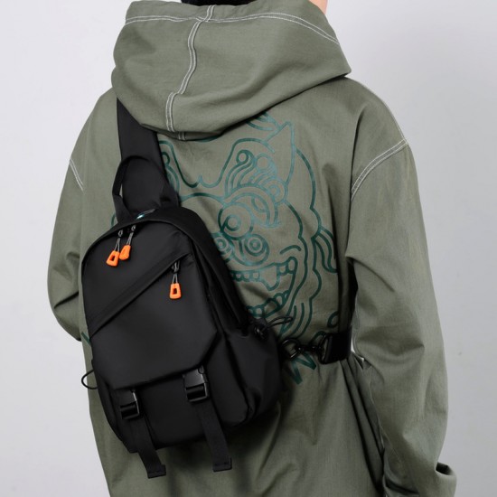Cross-border casual and versatile men's chest bag, Korean-style fashionable and simple single-shoulder bag, multi-purpose usb charging crossbody backpack Cross-border casual and versatile men's chest bag, Korean-style fashionable and simple single-shoulder bag, multi-purpose usb charging crossbody backpack