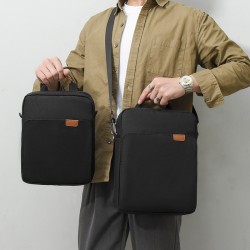 Men's casual hand-held computer bag, fashionable Oxford fabric single-shoulder bag, crossbody bag, men's vertical briefcase, notebook bag