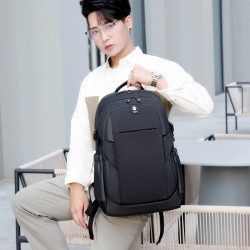 Large-capacity schoolbag, men's expandable neutral business backpack, multi-functional wholesale, breathable business men's computer backpack