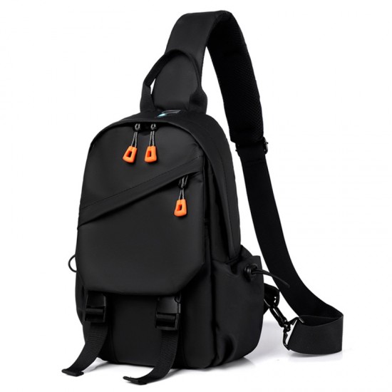 Cross-border casual and versatile men's chest bag, Korean-style fashionable and simple single-shoulder bag, multi-purpose usb charging crossbody backpack Cross-border casual and versatile men's chest bag, Korean-style fashionable and simple single-shoulder bag, multi-purpose usb charging crossbody backpack