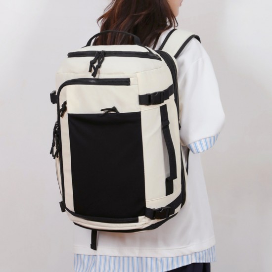 Large-capacity men's bag, USB independent shoe compartment, cross-border box-style open-bag, simple outdoor backpack, breathable and load-reducing backpack Large-capacity men's bag, USB independent shoe compartment, cross-border box-style open-bag, simple outdoor backpack, breathable and load-reducing backpack