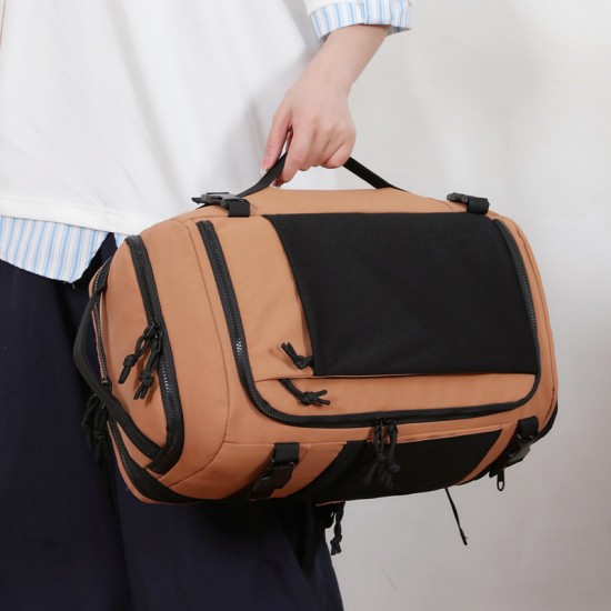 Large-capacity men's bag, USB independent shoe compartment, cross-border box-style open-bag, simple outdoor backpack, breathable and load-reducing backpack Large-capacity men's bag, USB independent shoe compartment, cross-border box-style open-bag, simple outdoor backpack, breathable and load-reducing backpack