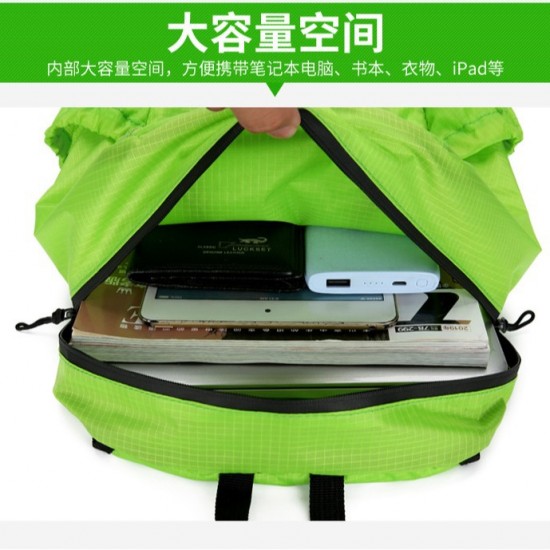 Wholesale folding casual backpacks for foreign trade, large-capacity men's and women's sports travel backpacks, outdoor cycling skin bags Wholesale folding casual backpacks for foreign trade, large-capacity men's and women's sports travel backpacks, outdoor cycling skin bags