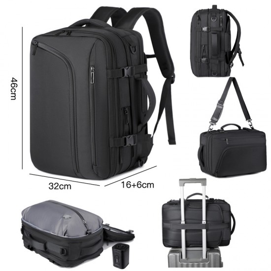 Vacuum compressed cross-border backpack, high-end business backpack, expandable large-capacity business trip and travel bag, computer bag Vacuum compressed cross-border backpack, high-end business backpack, expandable large-capacity business trip and travel bag, computer bag