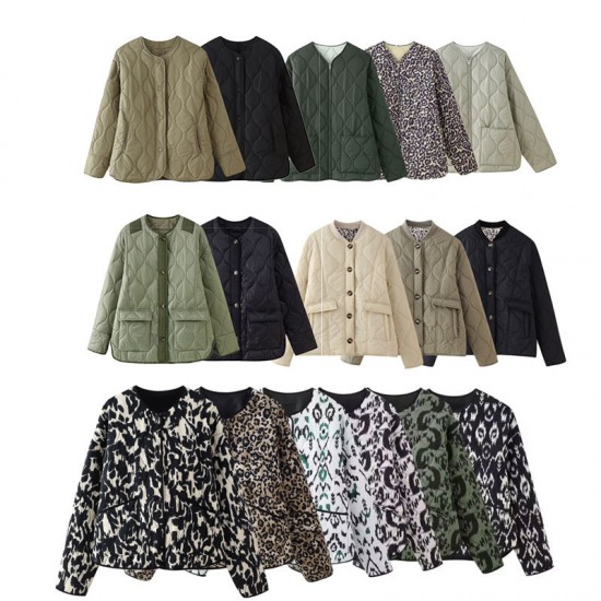 Amazon wholesale 2024 Winter new women's clothing, European and American cross-border street fashion tops, round-neck cotton-padded jackets for women Amazon wholesale 2024 Winter new women's clothing, European and American cross-border street fashion tops, round-neck cotton-padded jackets for women