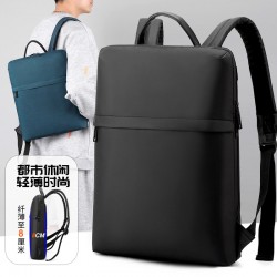 Gift manufacturer's ultra-thin double-shoulder cross-border LOGO printed computer backpack, Korean version business travel nylon men's backpack