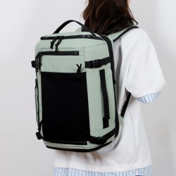 Large-capacity men's bag, USB independent shoe compartment, cross-border box-style open-bag, simple outdoor backpack, breathable and load-reducing backpack