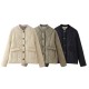 Amazon wholesale 2024 Winter new women's clothing, European and American cross-border street fashion tops, round-neck cotton-padded jackets for women Amazon wholesale 2024 Winter new women's clothing, European and American cross-border street fashion tops, round-neck cotton-padded jackets for women